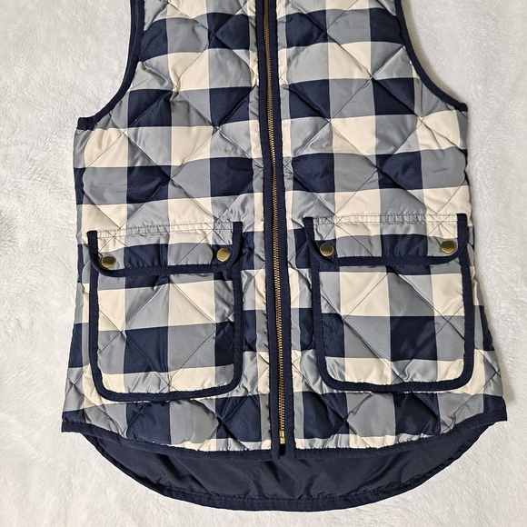 J. Crew buffalo check Excursion quilted puffer vest - Picture 3 of 12